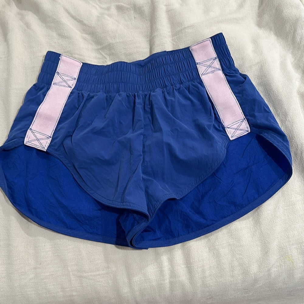 Free People Trail Angel Shorts in BLUE/pink combo